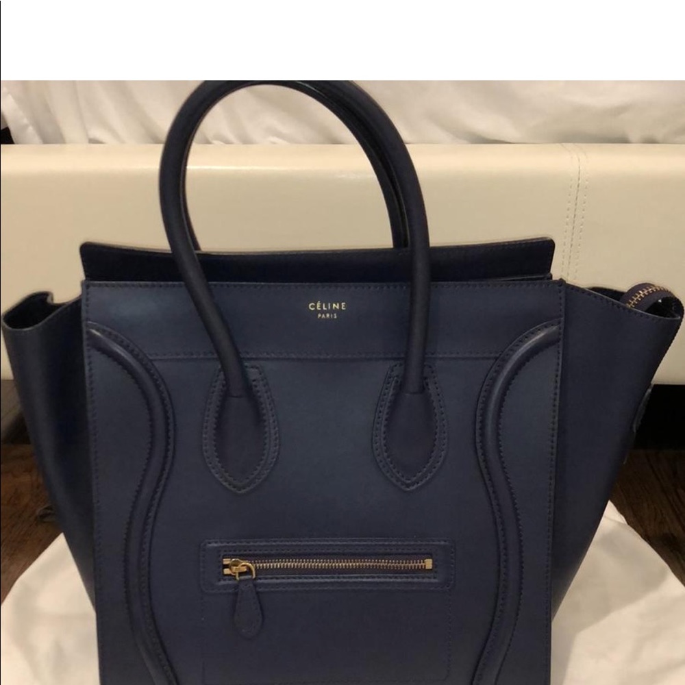 Authentic Celine Navy blue Mini Luggage